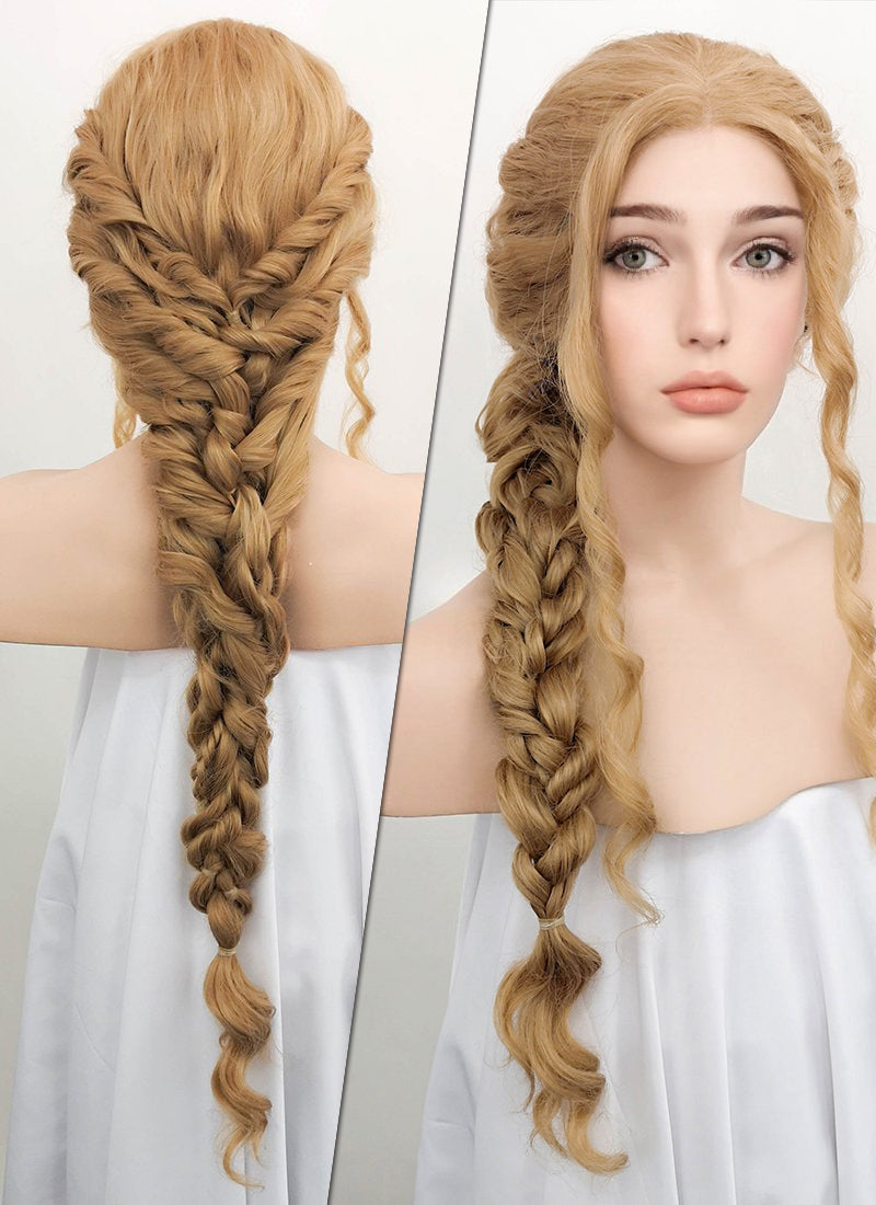 Golden Blonde Braided Lace Front Wig WigIsFashion wigisfashion au