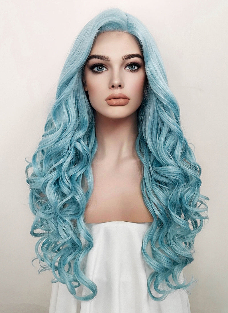 Pastel Blue Lace Front Wig WigIsFashion wigisfashion au