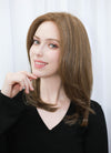 Brunette Straight Mono Top Lace Wig MN009