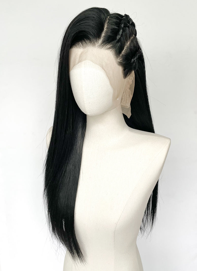 Black Straight Full Lace Kanekalon Synthetic Wig FUL011