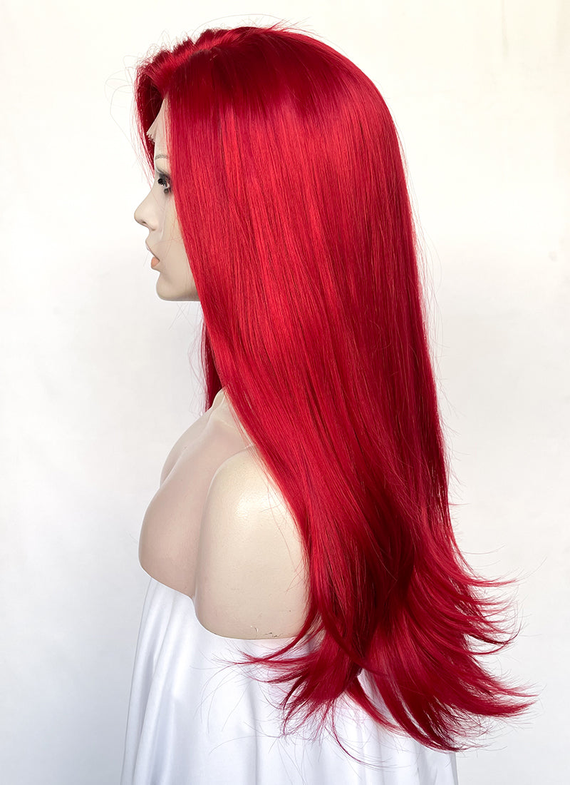 Straight Red Lace Front Synthetic Wig LF025 wigisfashion au