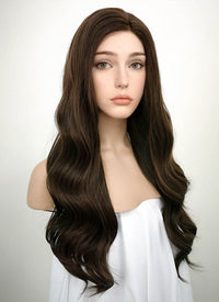 Brunette Wavy Lace Front Synthetic Wig LF117