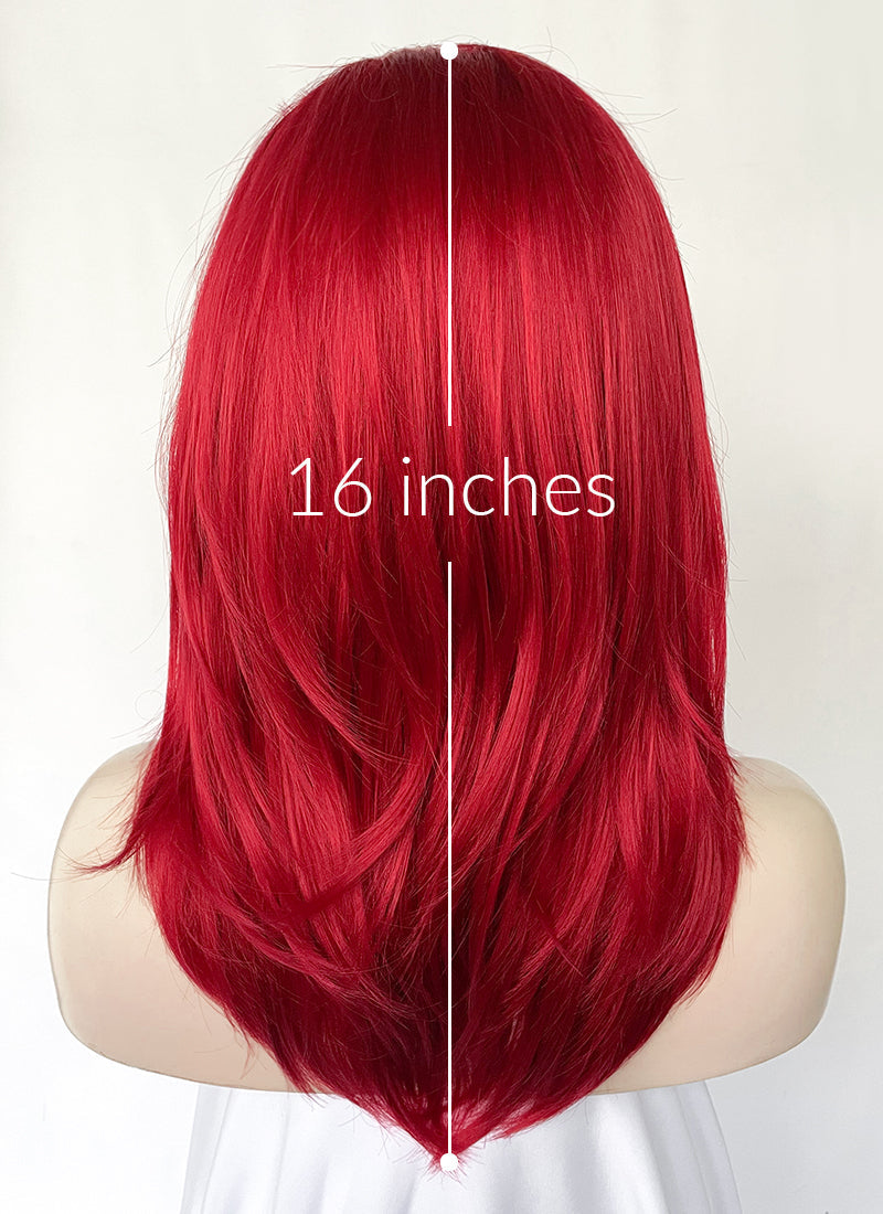 Red Straight Lace Front Synthetic Wig LF1324