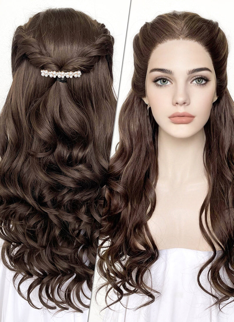 Brunette Braided Lace Front Synthetic Wig LF2084