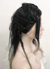 Critical Role Yasha Nydoorin Black Grey White Ombre Braided Lace Front Synthetic Wig LF2121