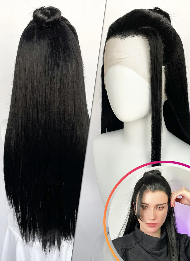 Jujutsu Kaisen Suguru Geto Black Braided Lace Front Synthetic Wig LF2149