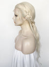 House of the Dragon Helaena Targaryen Platinum Blonde Braided Lace Front Synthetic Wig LF2171