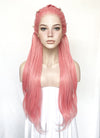 Pastel Pink Braided Lace Front Synthetic Wig LF2501