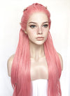 Pastel Pink Braided Lace Front Synthetic Wig LF2501