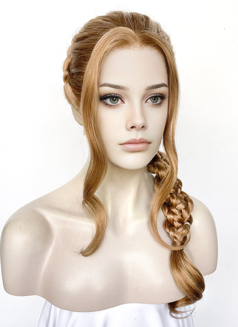 Golden Blonde Braided Lace Front Synthetic Wig LF2507