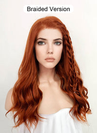 Black Widow Ginger Wavy Lace Front Synthetic Wig LF3229