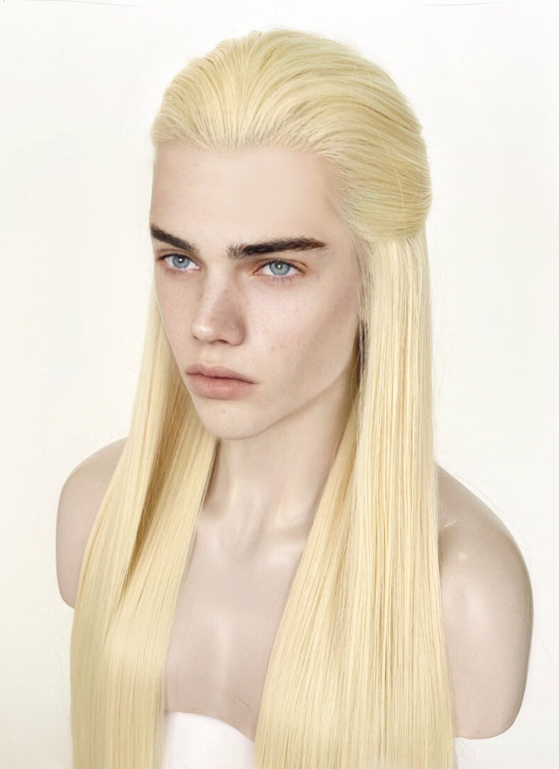 Blonde Straight Lace Front Synthetic Men's Wig LF3270A