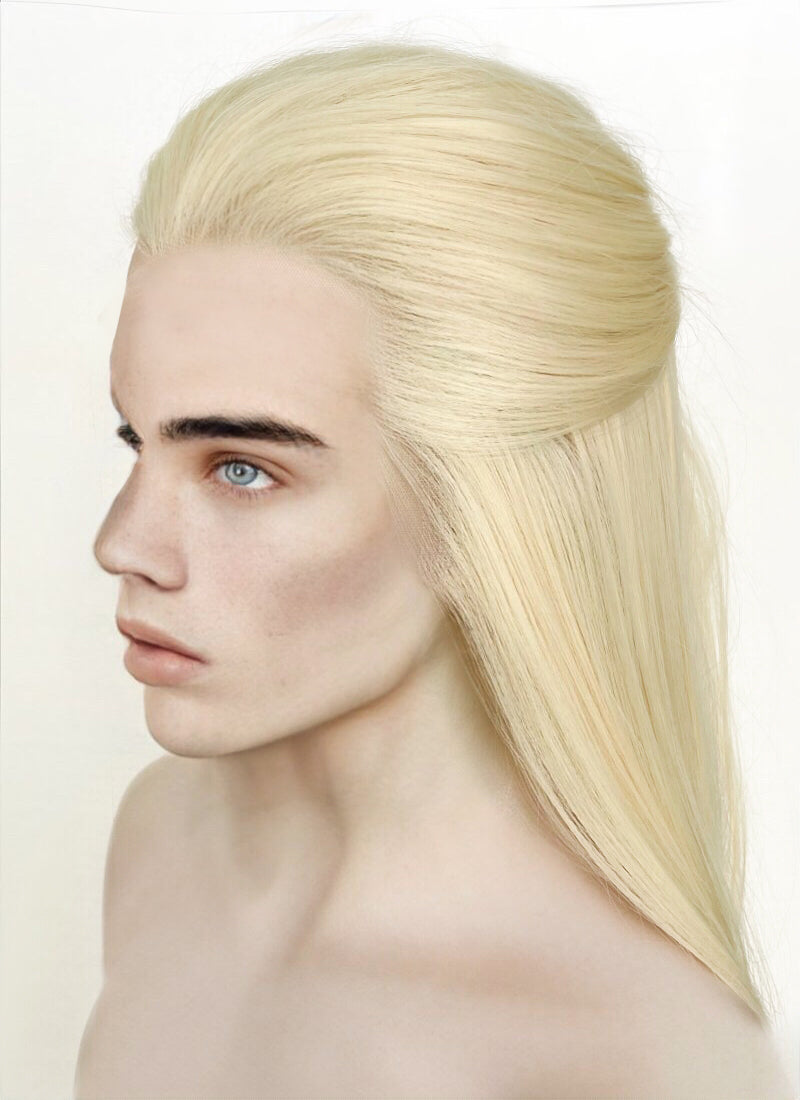 Blonde Straight Lace Front Synthetic Men's Wig LF3270A