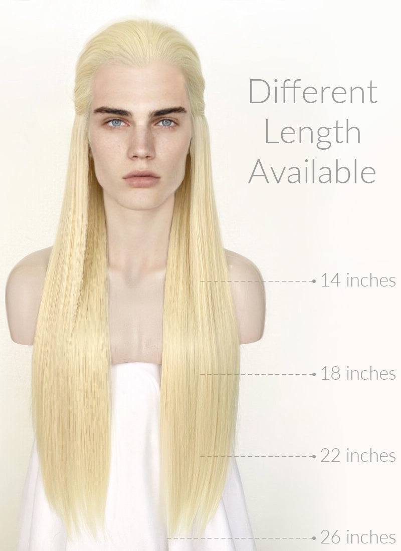 Blonde Straight Lace Front Synthetic Men's Wig LF3270A