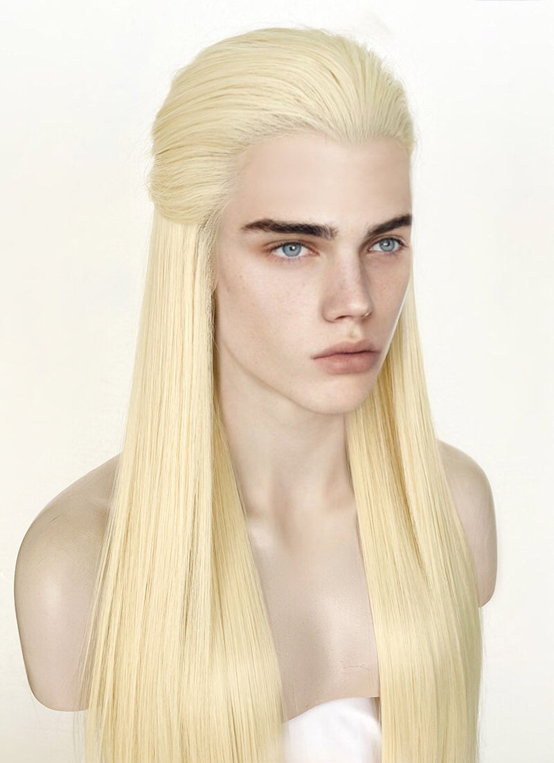 Blonde Straight Lace Front Synthetic Men's Wig LF3270A