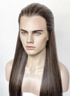 Mixed Brown Straight Lace Front Synthetic Men's Wig LF3270H