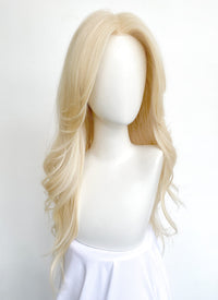 Barbie Light Blonde Curtain Bangs Wavy Lace Front Synthetic Wig LF3299A