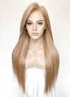 Pastel Peach Pink Straight Lace Front Kanekalon Synthetic Hair Wig LF3350