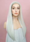 Straight White Lace Front Synthetic Wig LF387