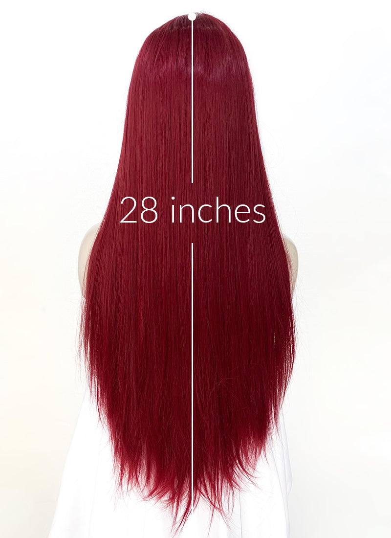 Red Straight Lace Front Synthetic Wig LF5058