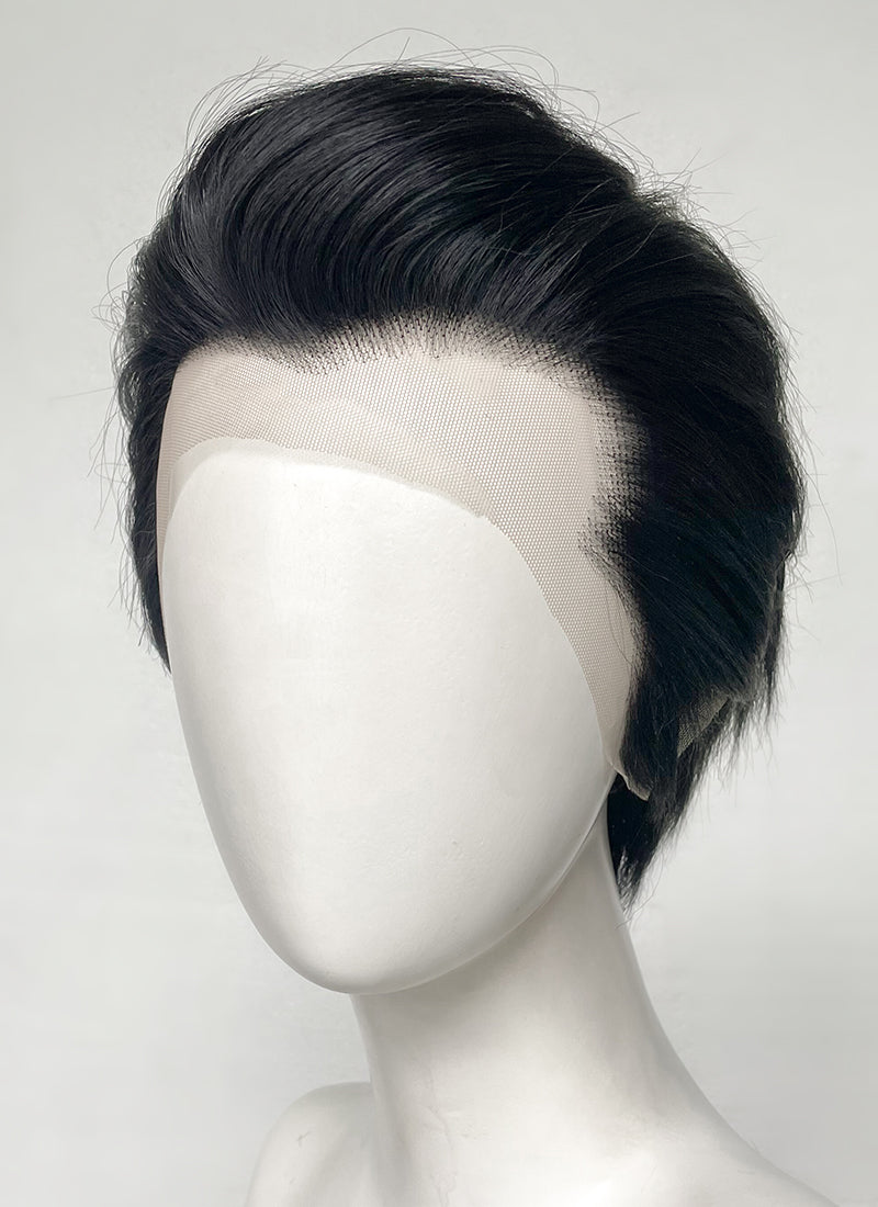 Elvis Black Straight Lace Front Synthetic Wig LF6010