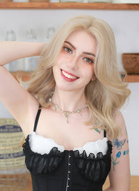 Blonde Wavy Lace Synthetic Wig LF6013