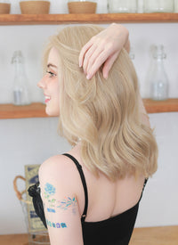 Blonde Wavy Lace Synthetic Wig LF6013