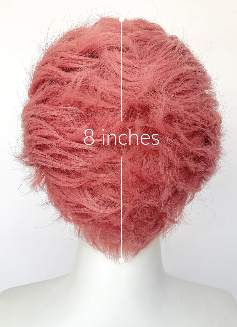 Pink Straight Lace Front Synthetic Men's Wig LF6059