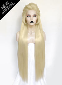 Hazbin Hotel Lilith Light Blonde Yaki Straight Lace Front Synthetic Wig LF6071