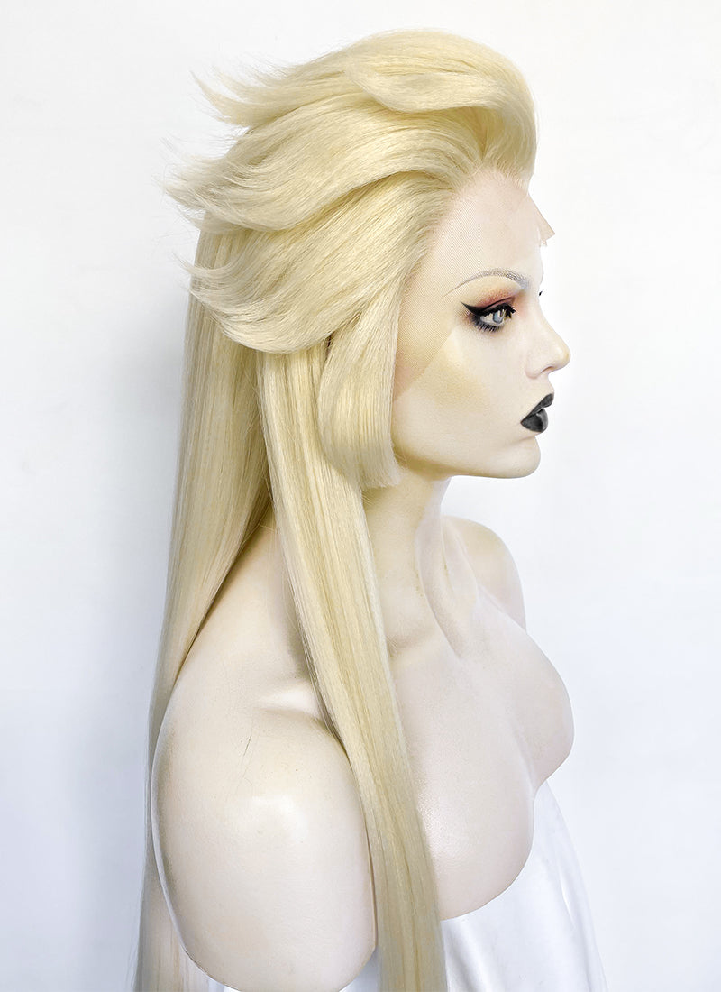 Hazbin Hotel Lilith Light Blonde Yaki Straight Lace Front Synthetic Wig LF6071