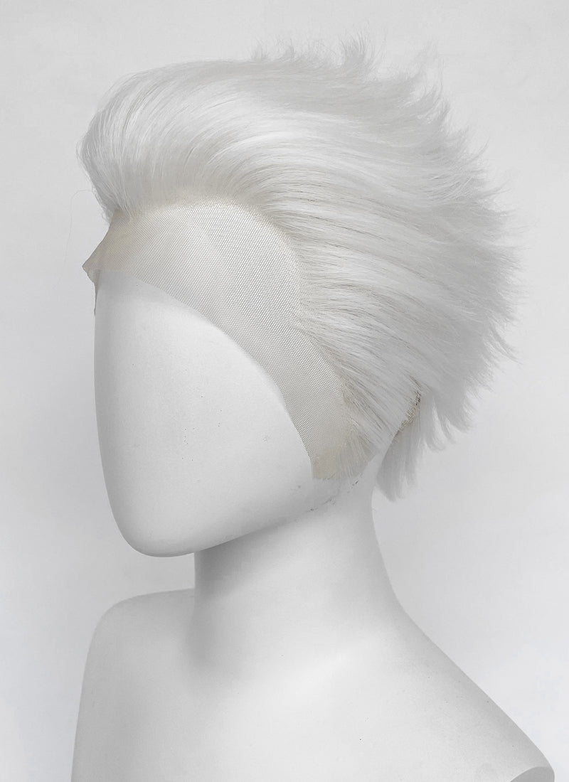 Fate/Stay Night Archer White Wavy Lace Front Synthetic Men's Wig LF6074