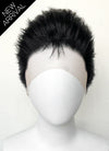 Nana Ren Honjo Black Wavy Lace Front Synthetic Men's Wig LF6075