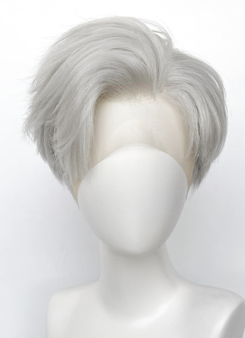 Love and Deepspace Sylus Straight Silver Grey Lace Front Synthetic Men's Wig LF6083