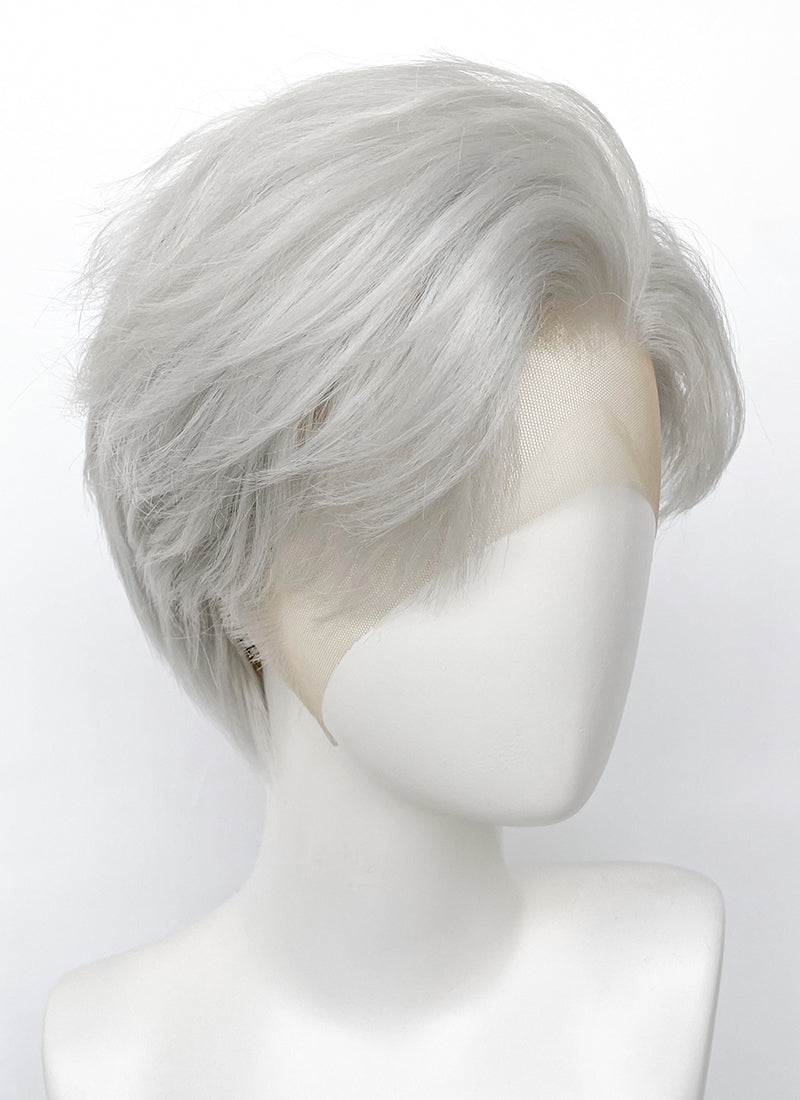 Love and Deepspace Sylus Straight Silver Grey Lace Front Synthetic Men's Wig LF6083