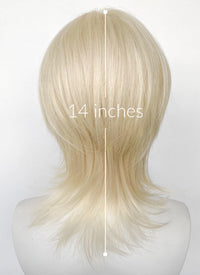 Light Blonde Wolf Cut Lace Front Synthetic Men's Wig LF6085