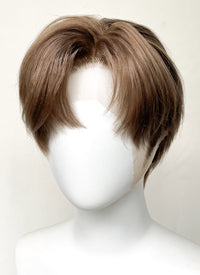 Brown Straight Lace Front Synthetic Men's Wig LF6094