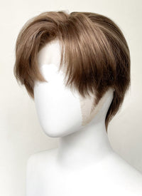 Brown Straight Lace Front Synthetic Men's Wig LF6094