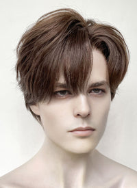 Brunette Straight Lace Front Synthetic Men's Wig LF6096