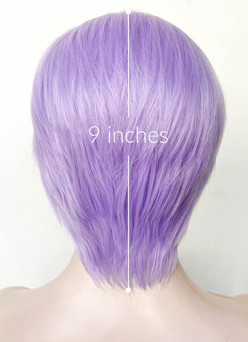 Pastel Purple Straight Lace Front Synthetic Men's Wig LF6099