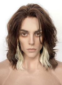 Arcane Viktor Brown Mixed Blonde Wavy Lace Front Synthetic Men's Wig LF6105