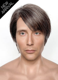 Hannibal Dr. Hannibal Lecter Straight Mixed Brown Lace Front Synthetic Men's Wig LF8006