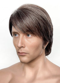 Hannibal Dr. Hannibal Lecter Straight Mixed Brown Lace Front Synthetic Men's Wig LF8006