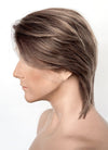 Mixed Brown Straight Lace Front Synthetic Men's Wig LF8010