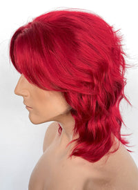 Red Wavy Lace Front Synthetic Men's Wig LF8021