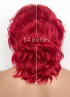 Red Wavy Lace Front Synthetic Men's Wig LF8021