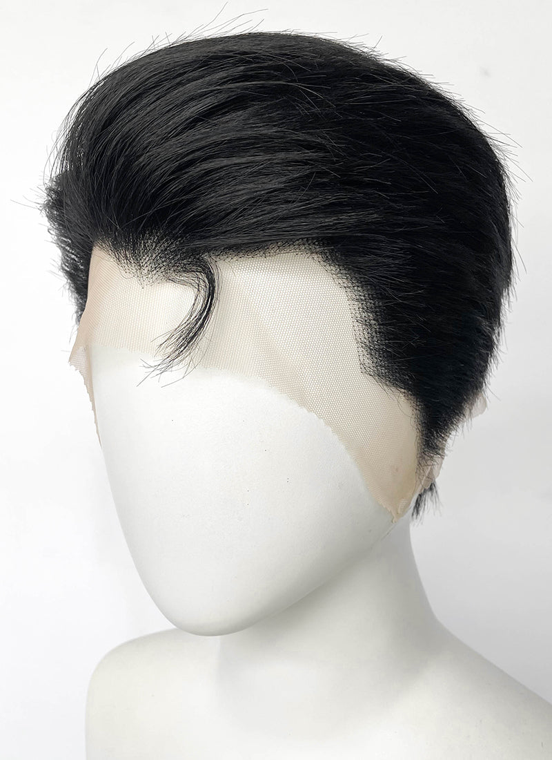 League of Legends LOL Arcane Jayce Talis Black Straight Lace Front Synthetic Men's Wig LF8023