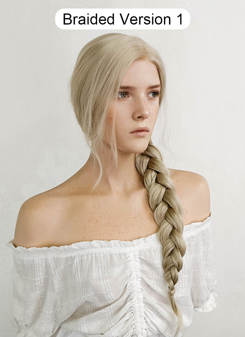 The Lord of the Rings The Rings of Power Galadriel Ash Blonde Wavy Lace Front Synthetic Wig LFK5539