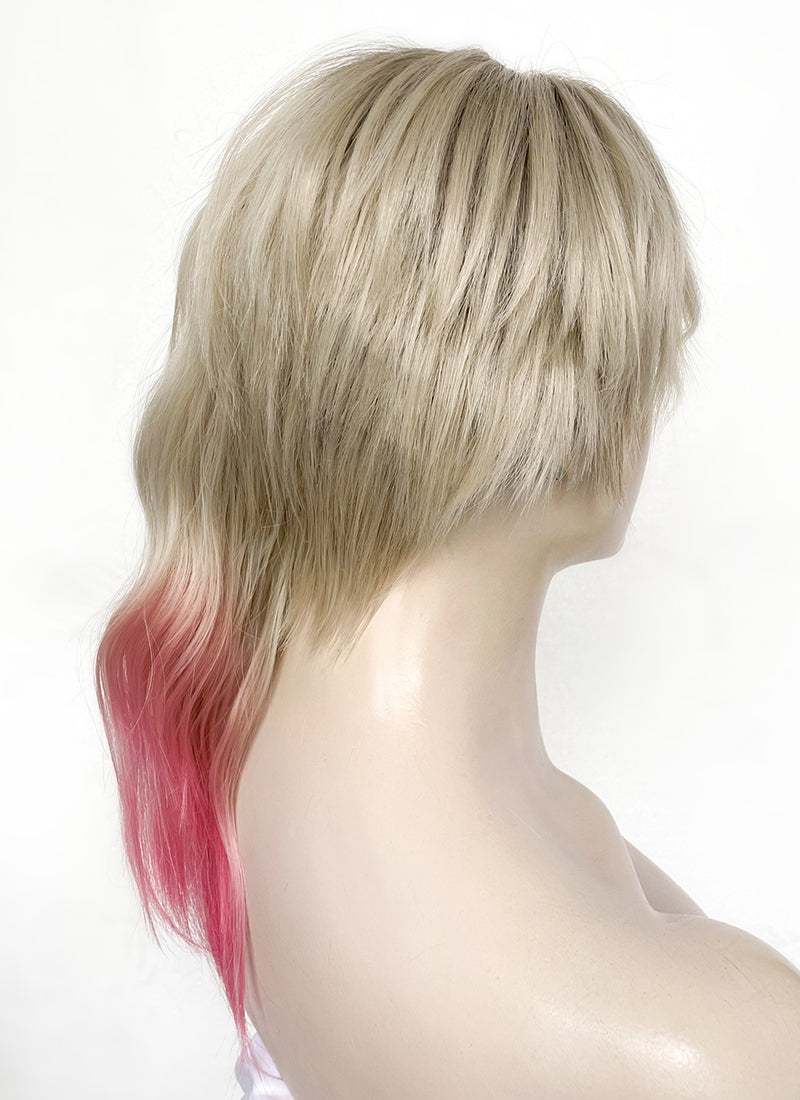 Spider-Man: Across the SpiderVerse Gwen Stacy Blonde Pink Ombre With Dark Roots Wavy Lace Front Synthetic Wig LFK5548