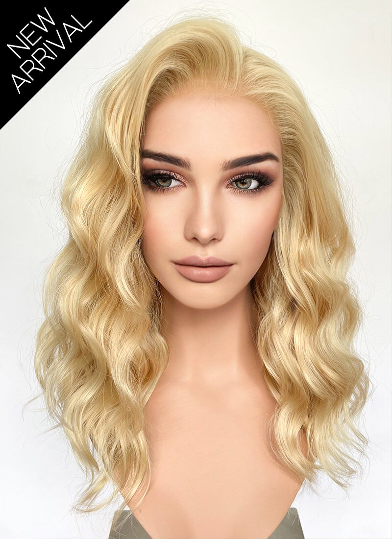 Blonde Wavy Lace Front Synthetic Wig LFK5559