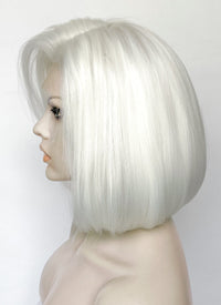 Platinum Blonde Straight Bob Lace Front Synthetic Wig LFK5568